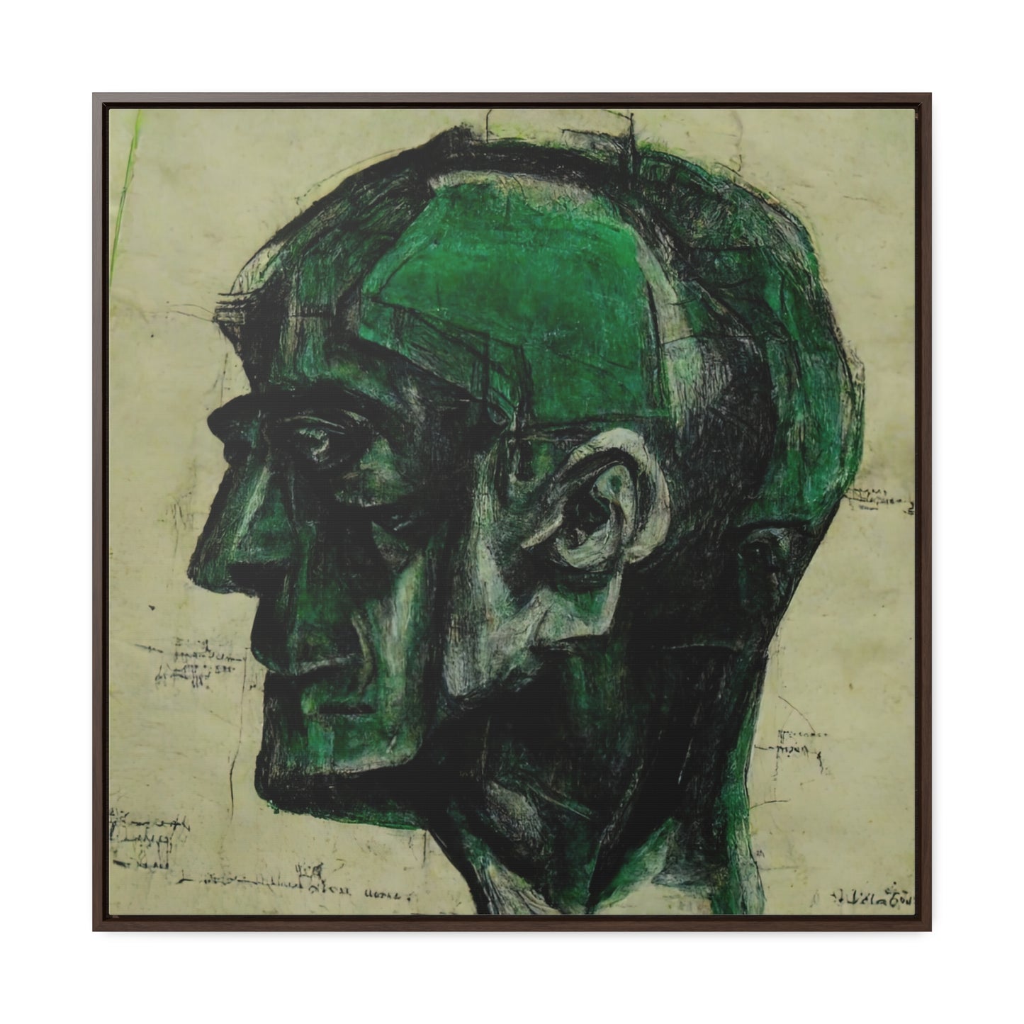 Heads, Valentinii, Gallery Canvas Wraps, Square Frame