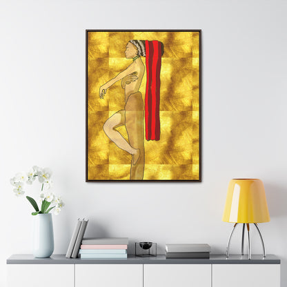 Woman in Gold, Original Eduard Pavel, Gallery Canvas Wraps, Vertical Frame