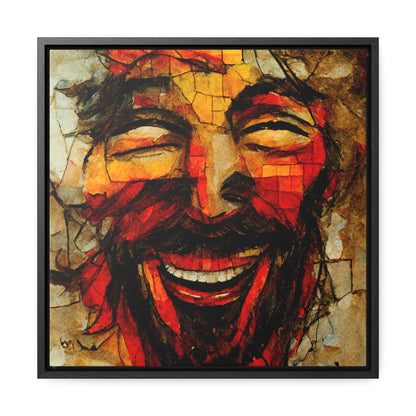 Jesus smiling, Valentinii, Gallery Canvas Wraps, Square Frame