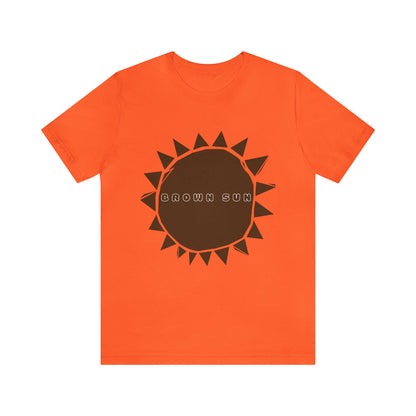 Brown Sun, Unisex Jersey Short Sleeve Tee