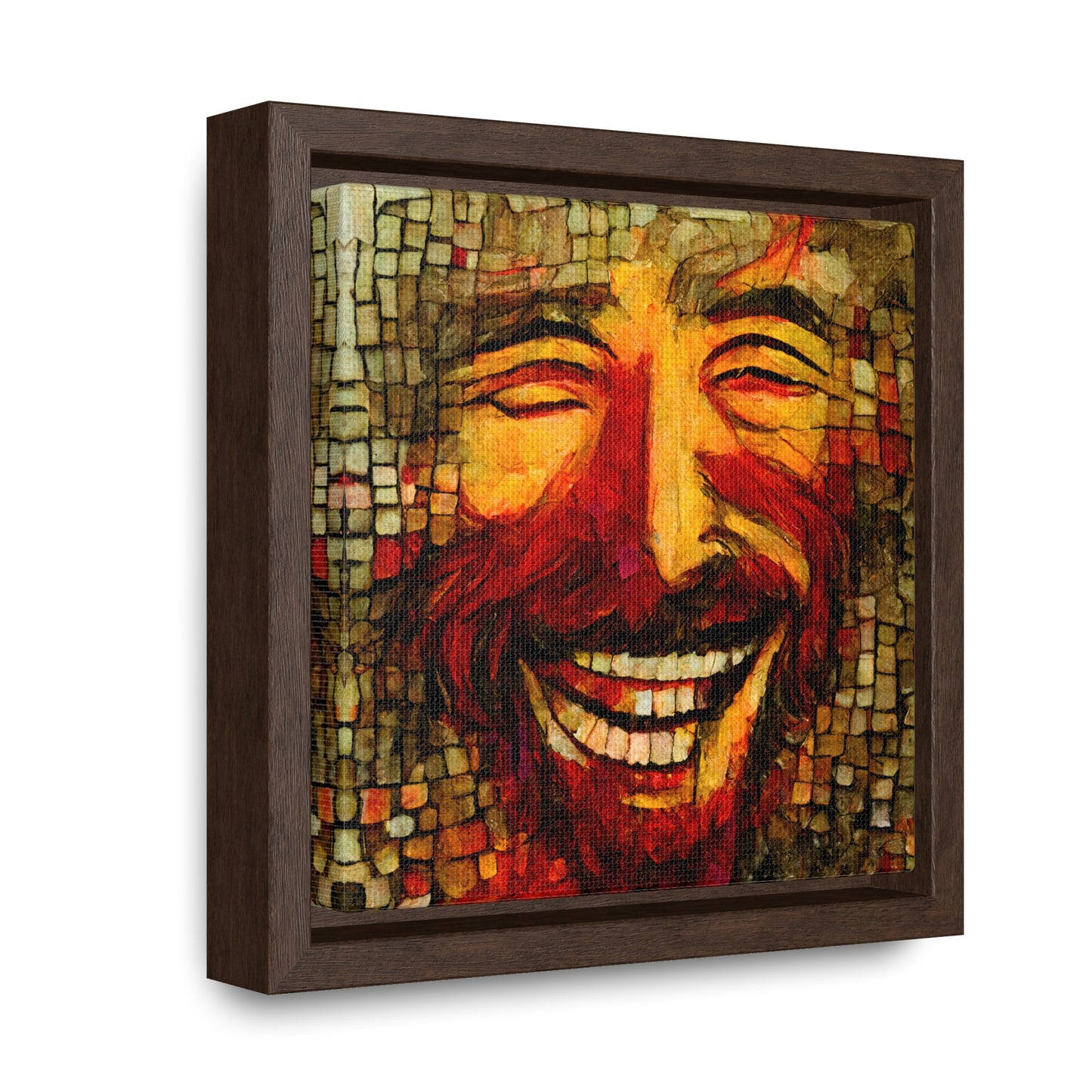 Jesus smiling 4, Valentinii, Gallery Canvas Wraps, Square Frame