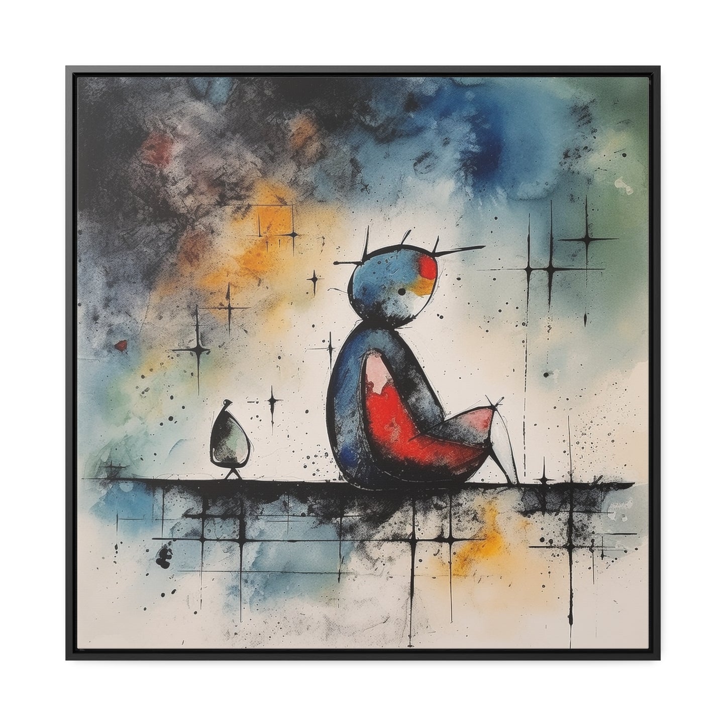 Sad Man 6, Valentinii, Gallery Canvas Wraps, Square Frame