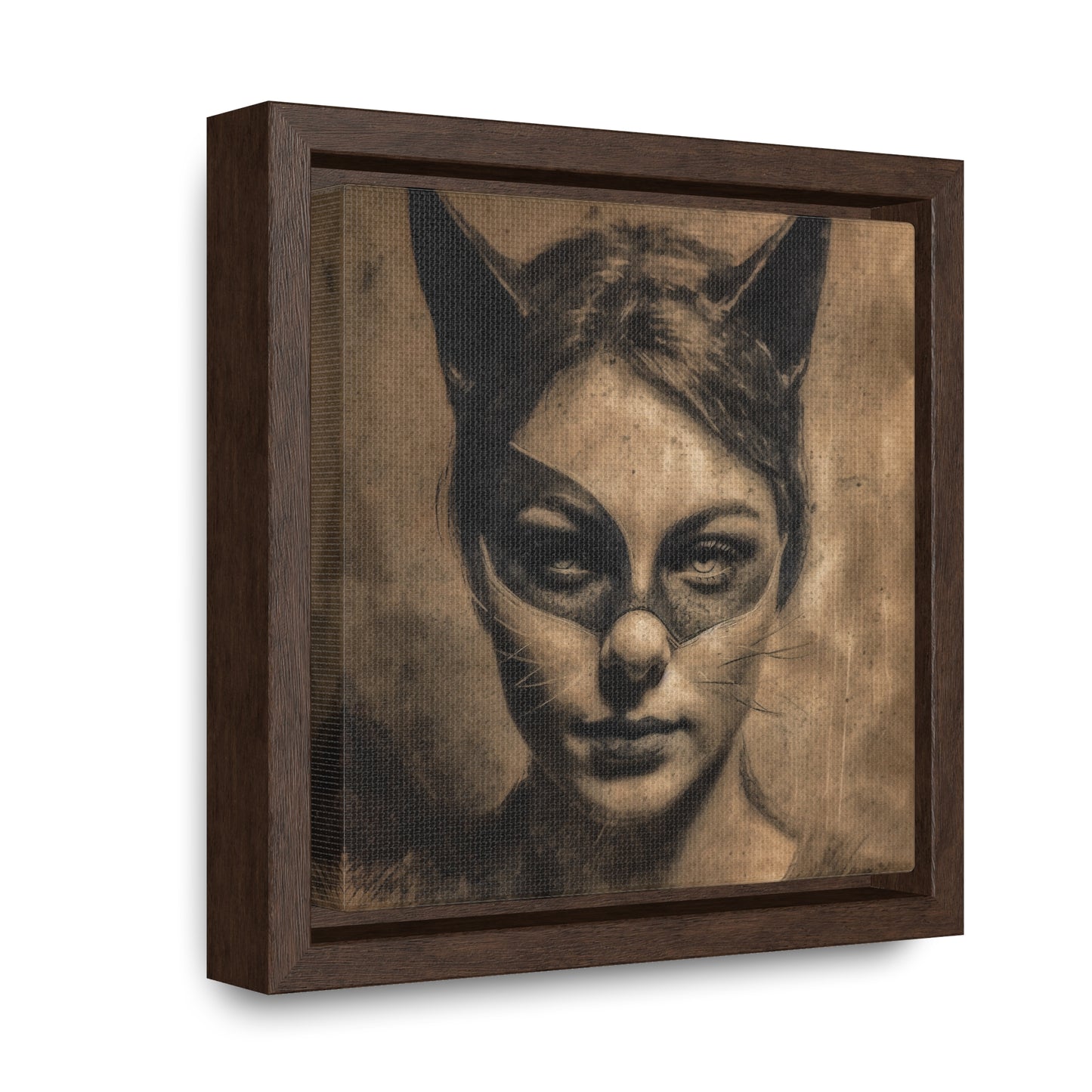 Cat Woman 12, Gallery Canvas Wraps, Square Frame