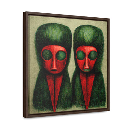 Loneliness Green Red 19, Valentinii, Gallery Canvas Wraps, Square Frame