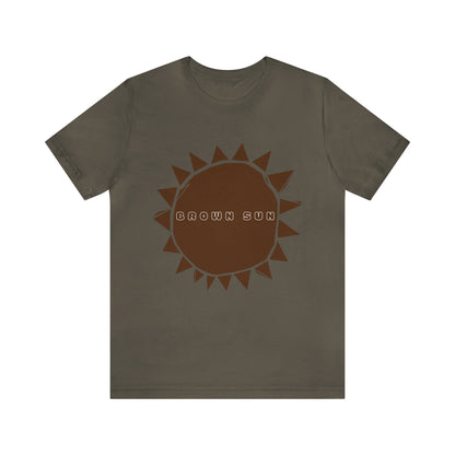 Brown Sun, Unisex Jersey Short Sleeve Tee