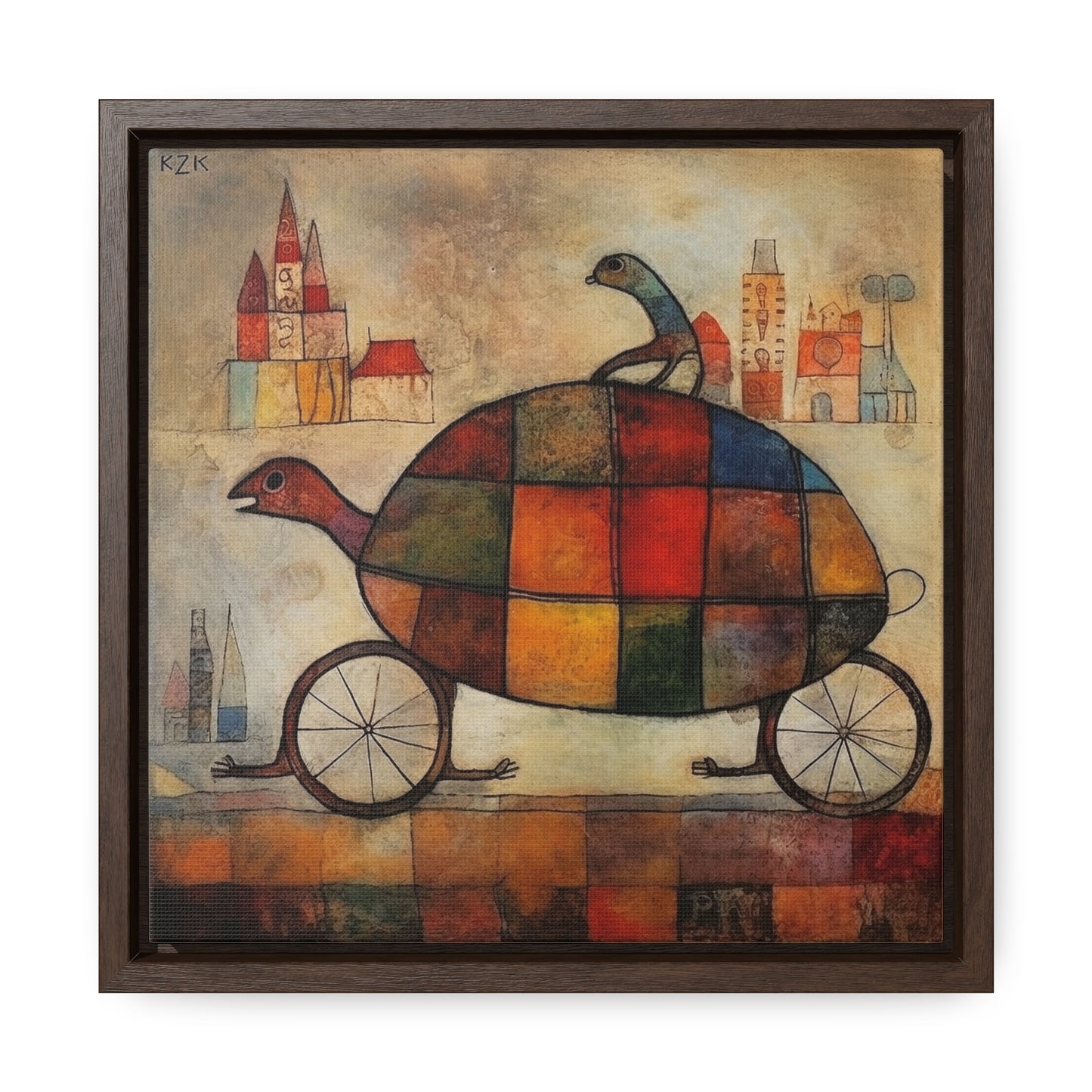 Turtle 2, Gallery Canvas Wraps, Square Frame