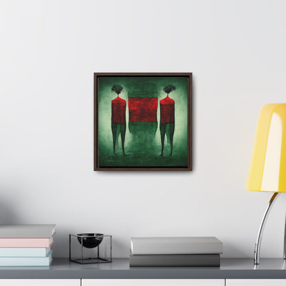 Loneliness Green Red 30, Valentinii, Gallery Canvas Wraps, Square Frame