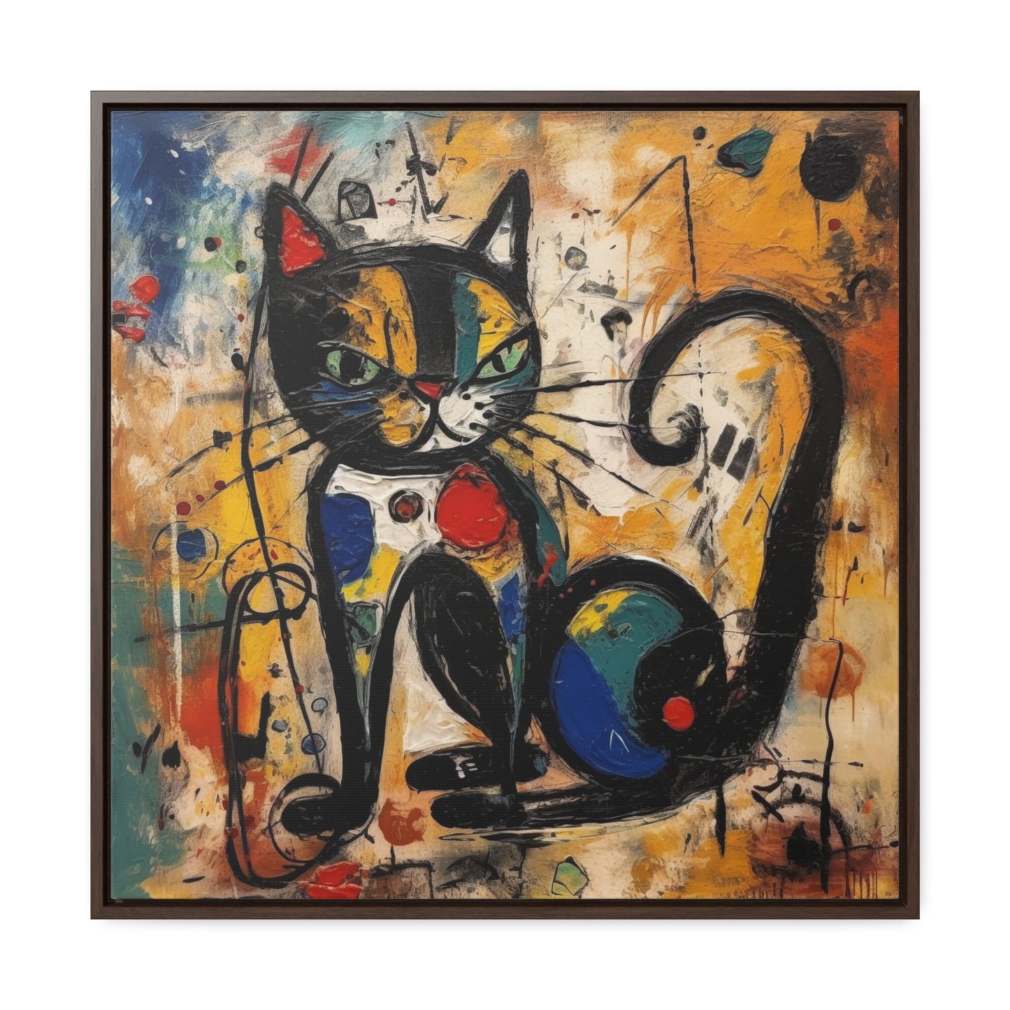 Cat 102, Gallery Canvas Wraps, Square Frame