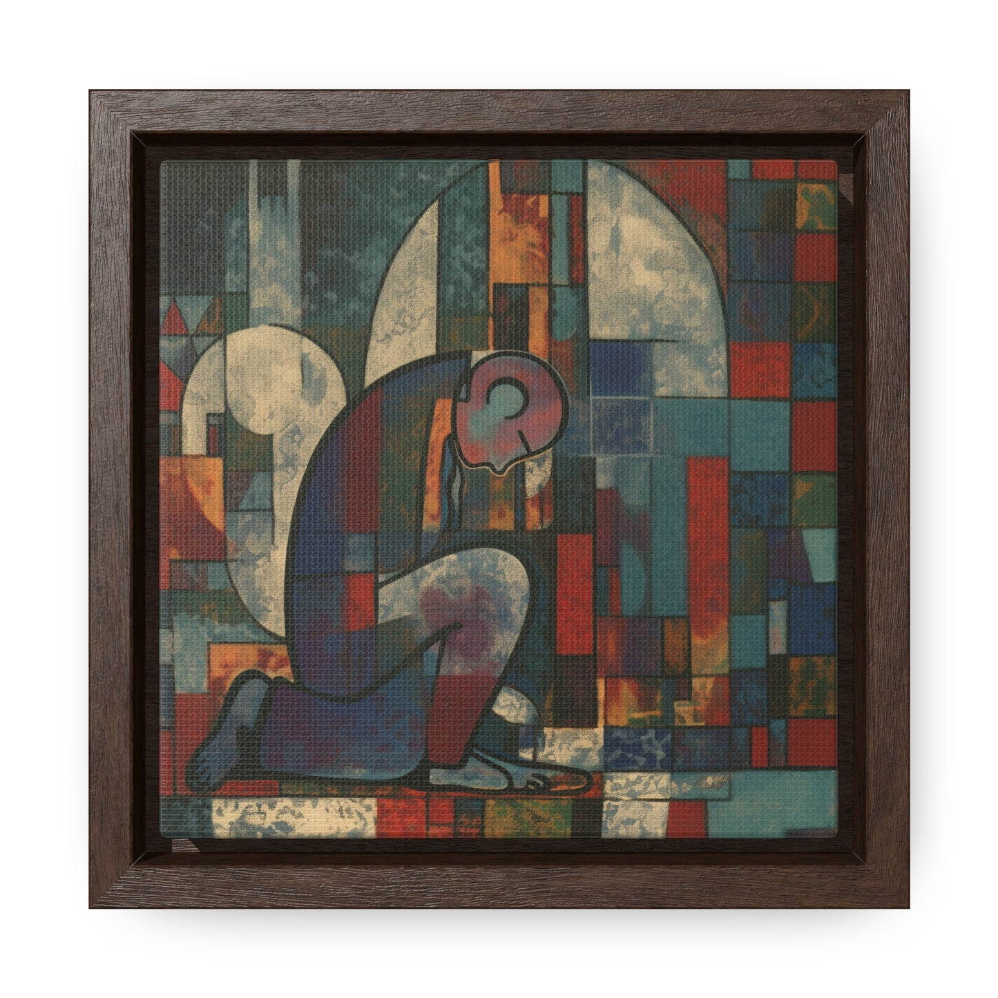 Sad Man 12, Valentinii, Gallery Canvas Wraps, Square Frame