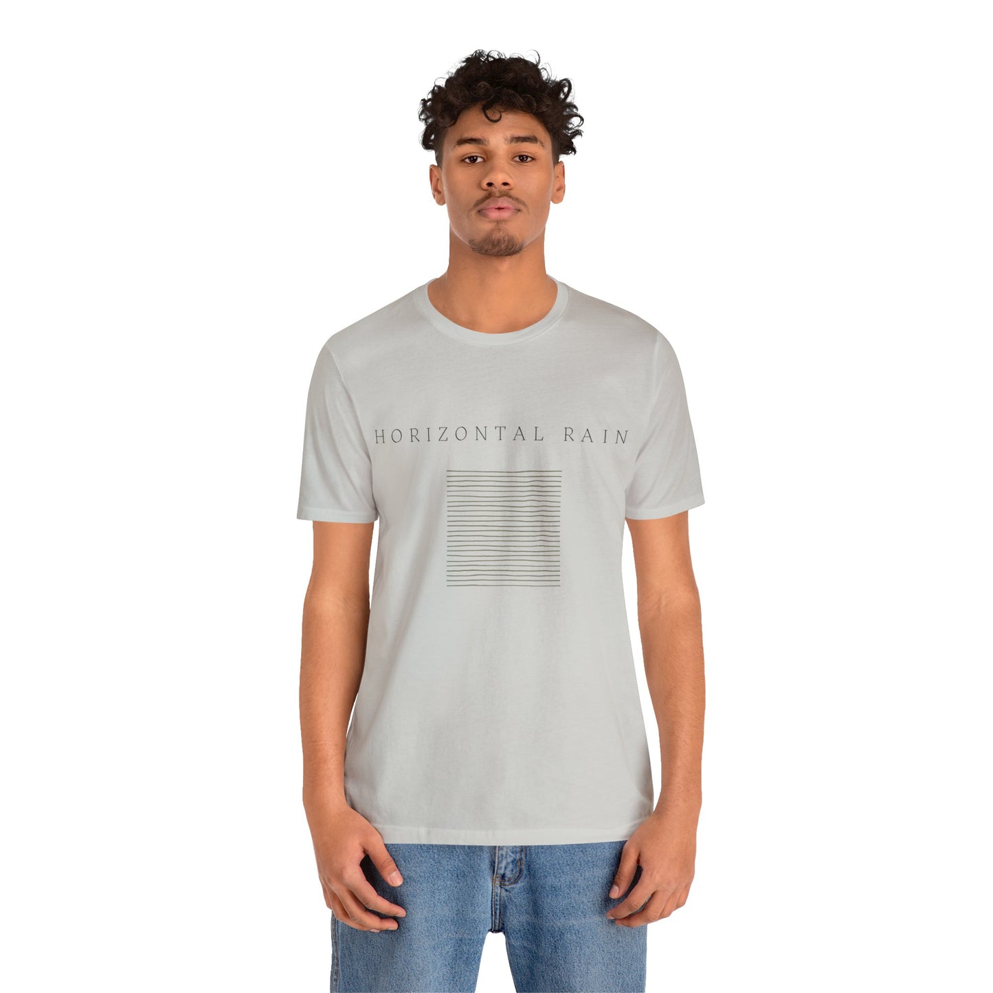 Horizontal Rain, Unisex Jersey Short Sleeve Tee