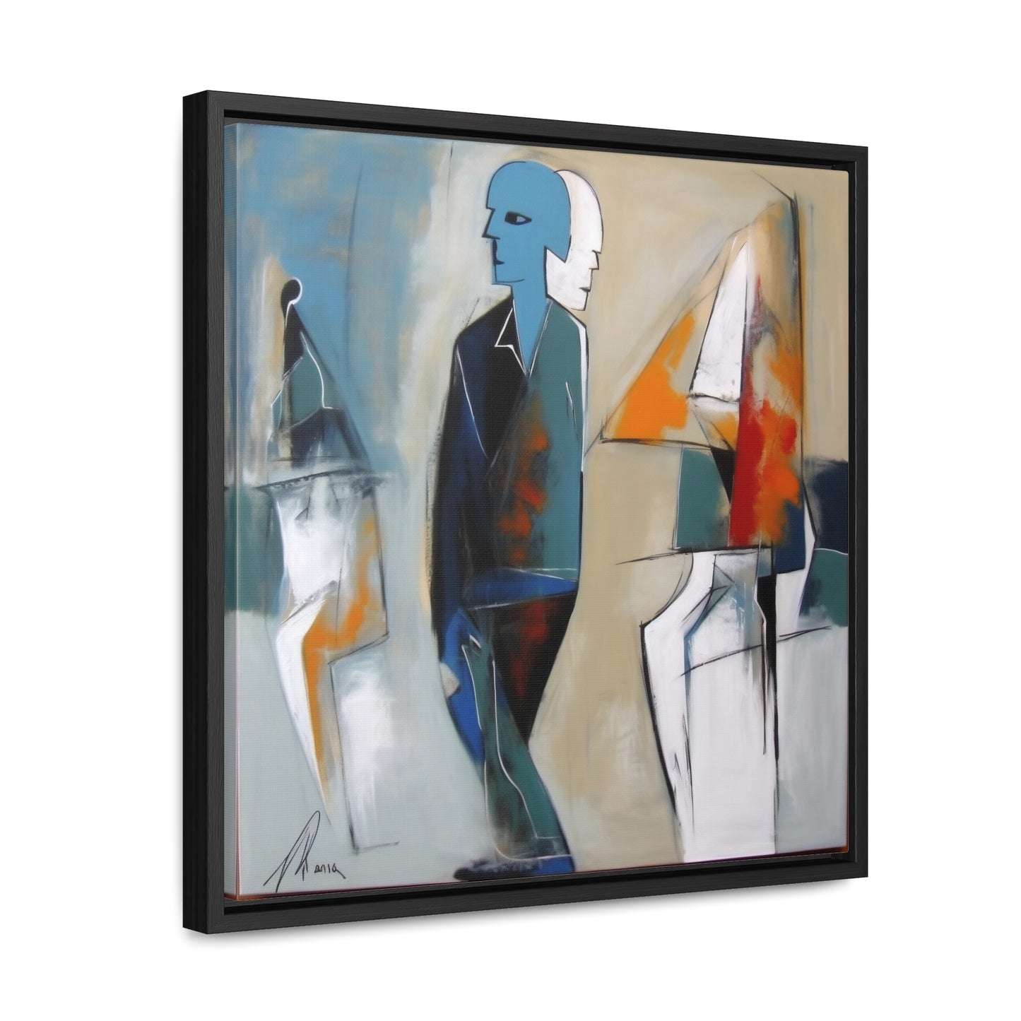 Sad Man 27, Valentinii, Gallery Canvas Wraps, Square Frame