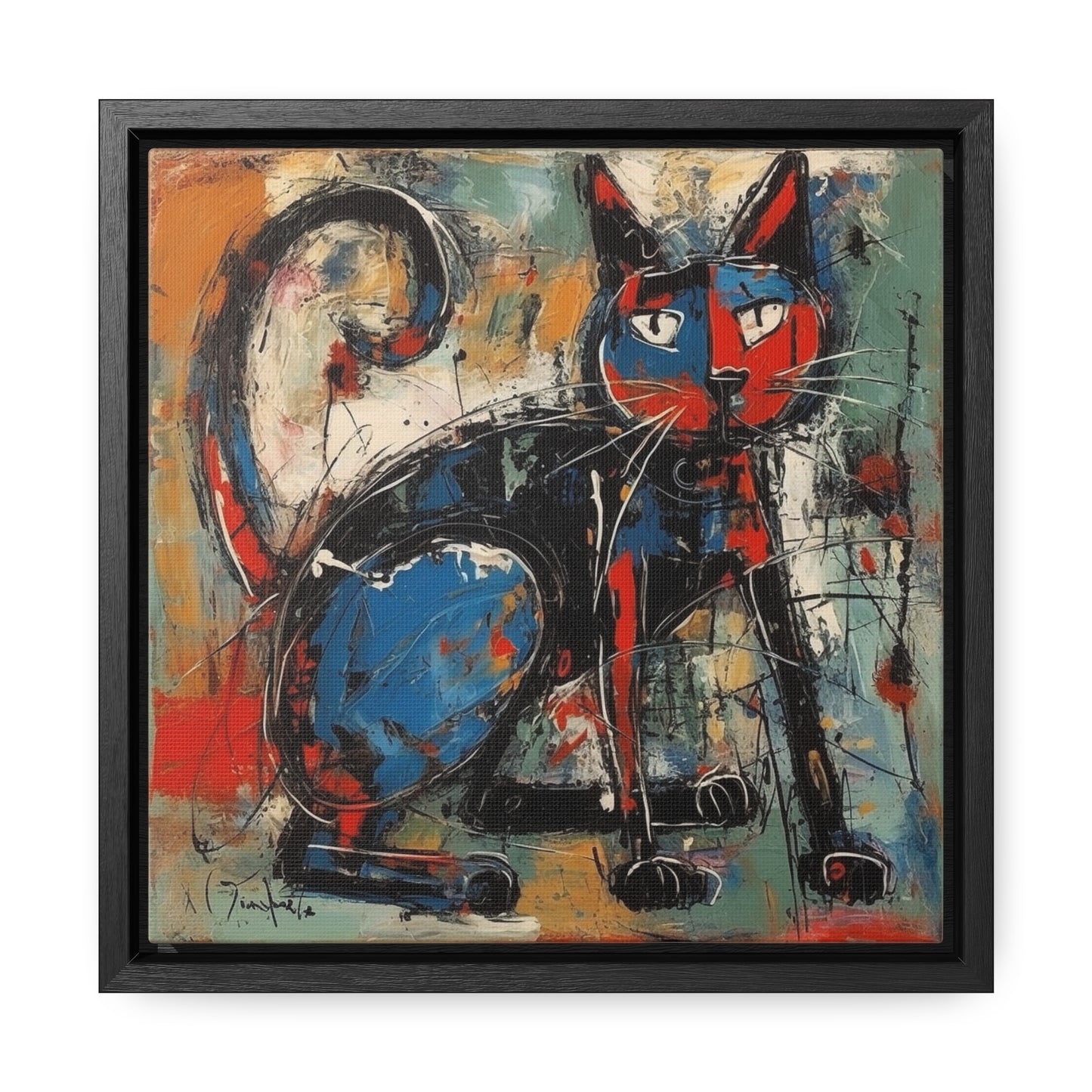 Cat 39, Gallery Canvas Wraps, Square Frame