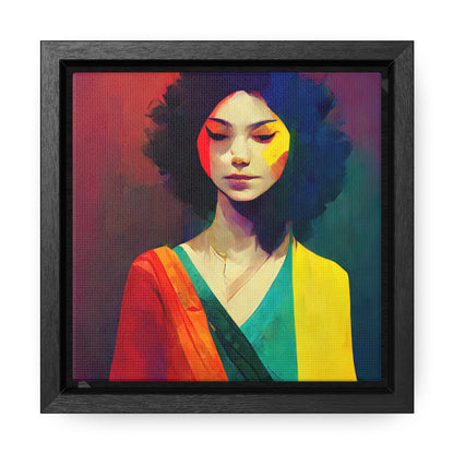 Lady's faces 7, Valentinii, Gallery Canvas Wraps, Square Frame