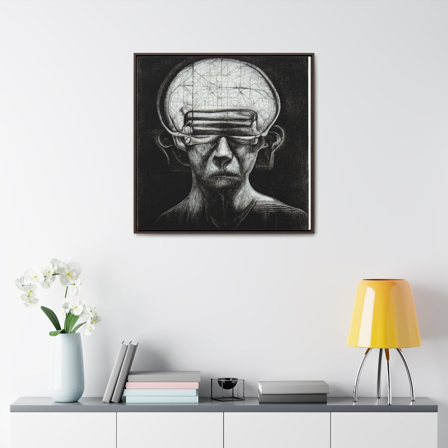 Brain 13, Valentinii, Gallery Canvas Wraps, Square Frame