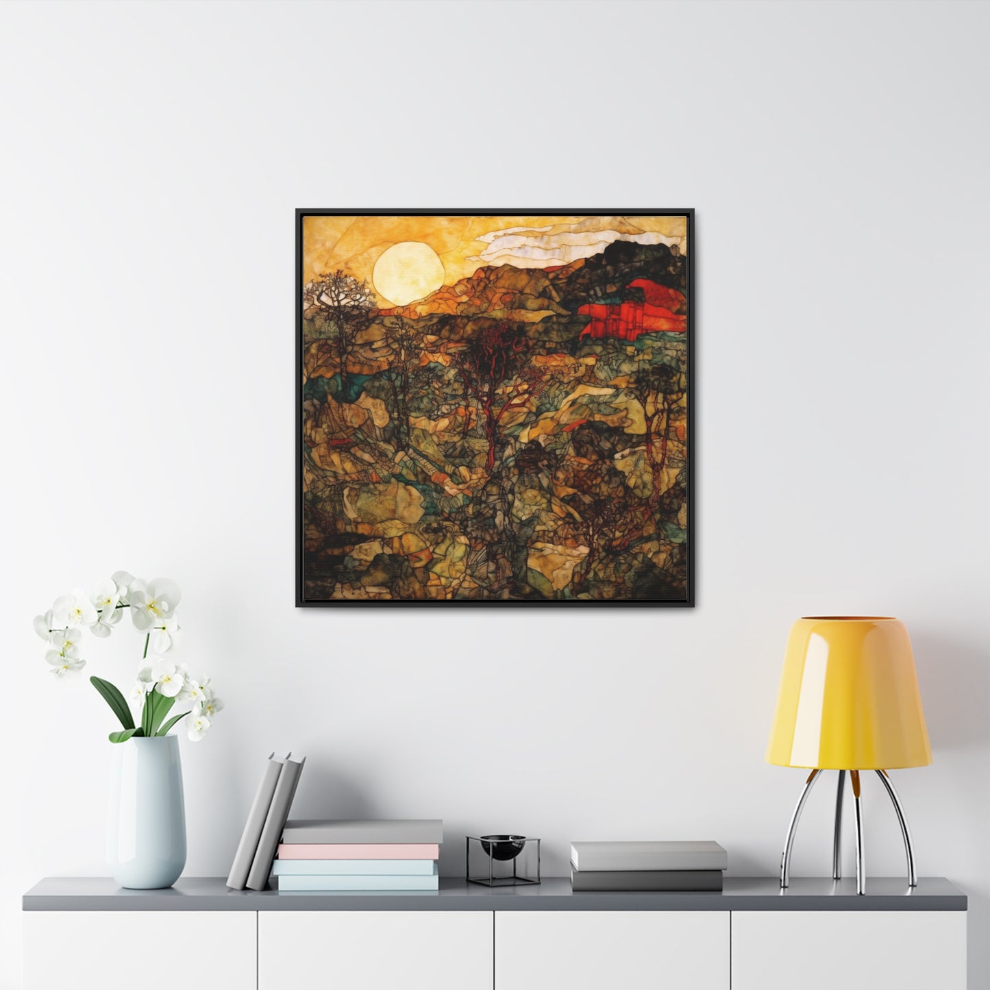 Land of the Sun 46, Valentinii, Gallery Canvas Wraps, Square Frame