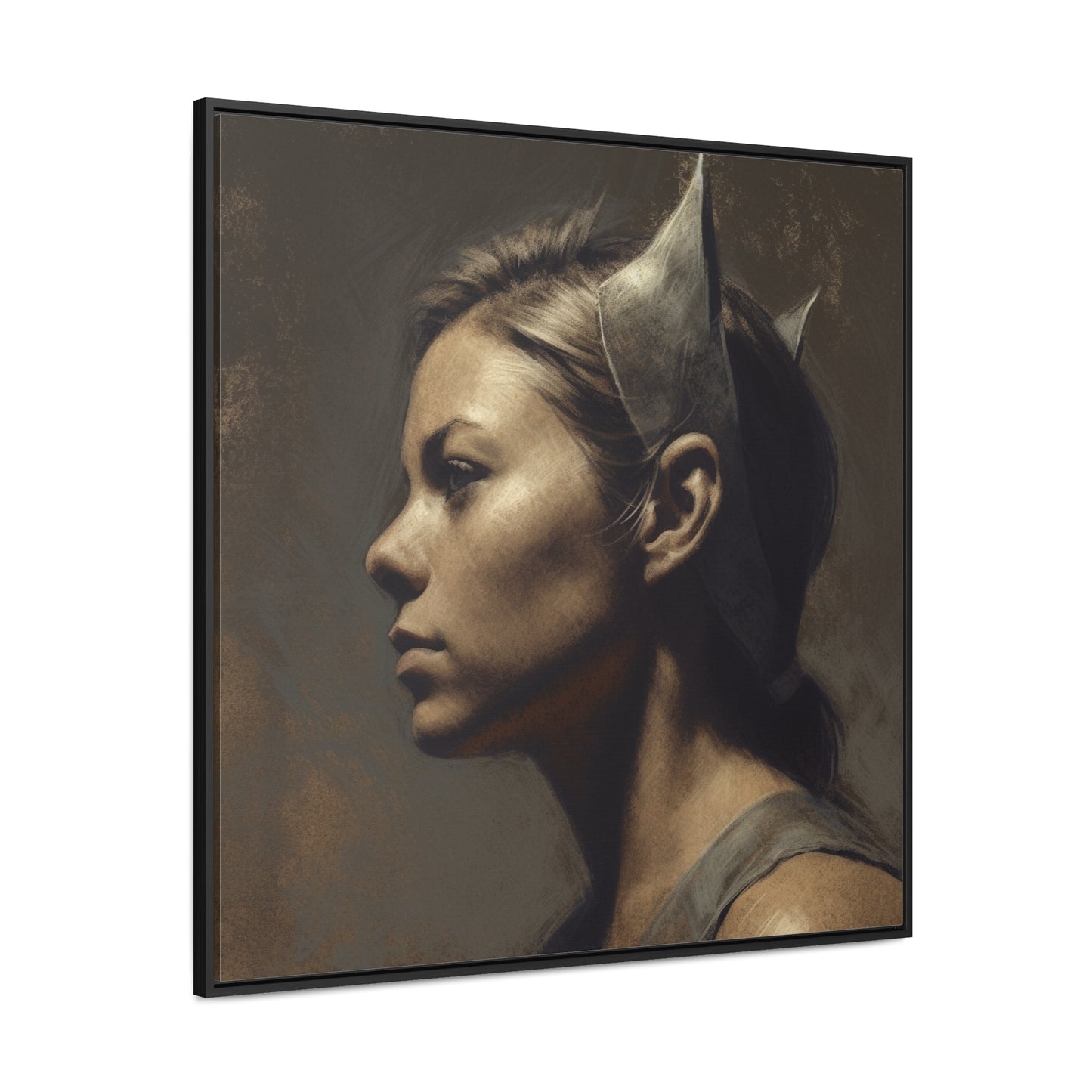 Cat Woman 10, Gallery Canvas Wraps, Square Frame