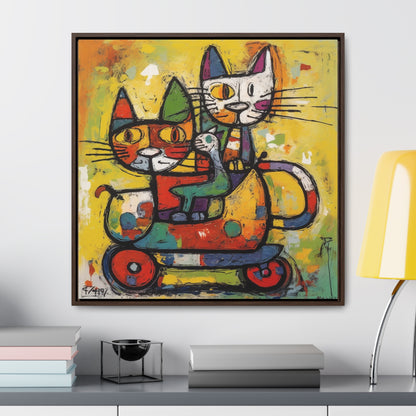 Cat 142, Gallery Canvas Wraps, Square Frame