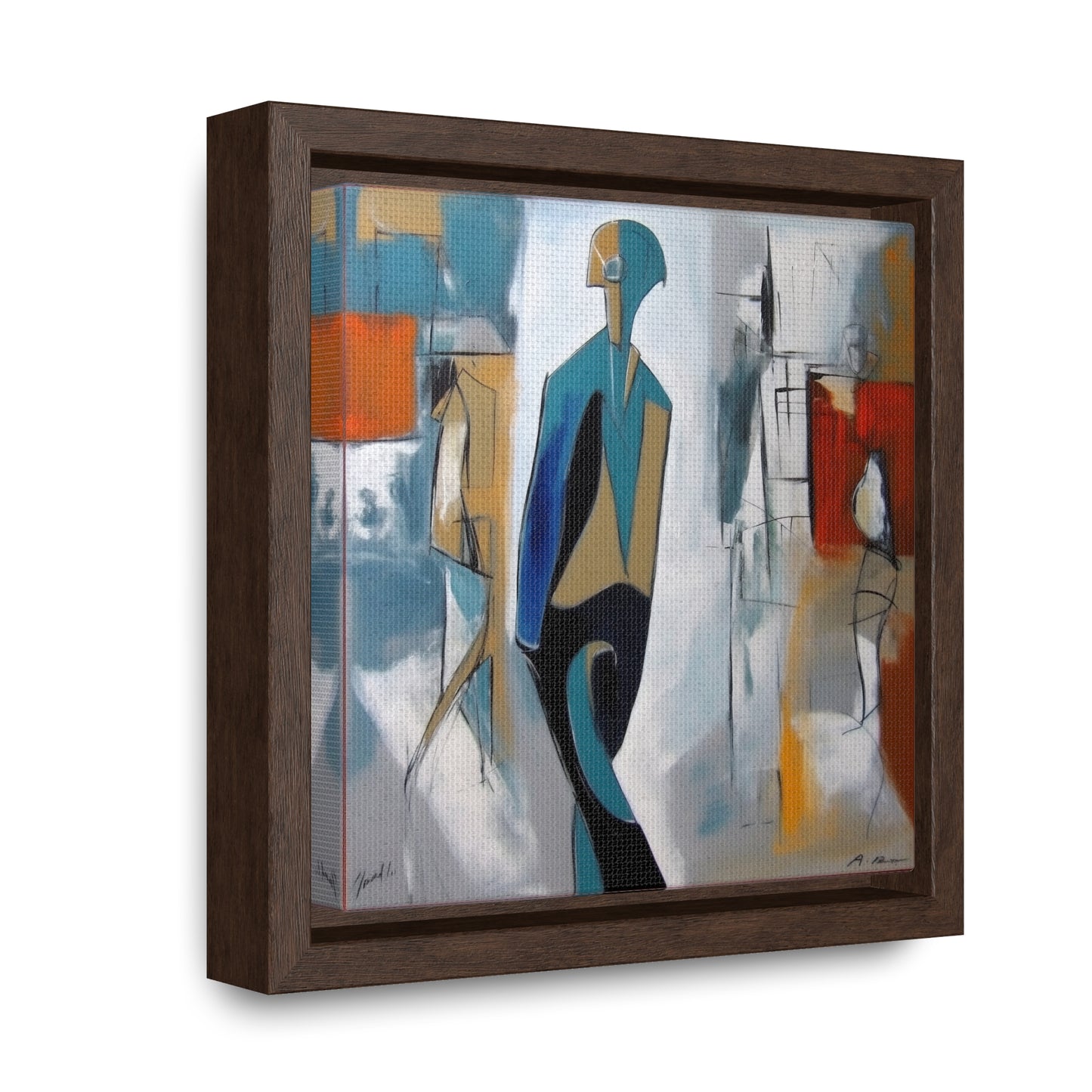 Sad Man 23, Valentinii, Gallery Canvas Wraps, Square Frame