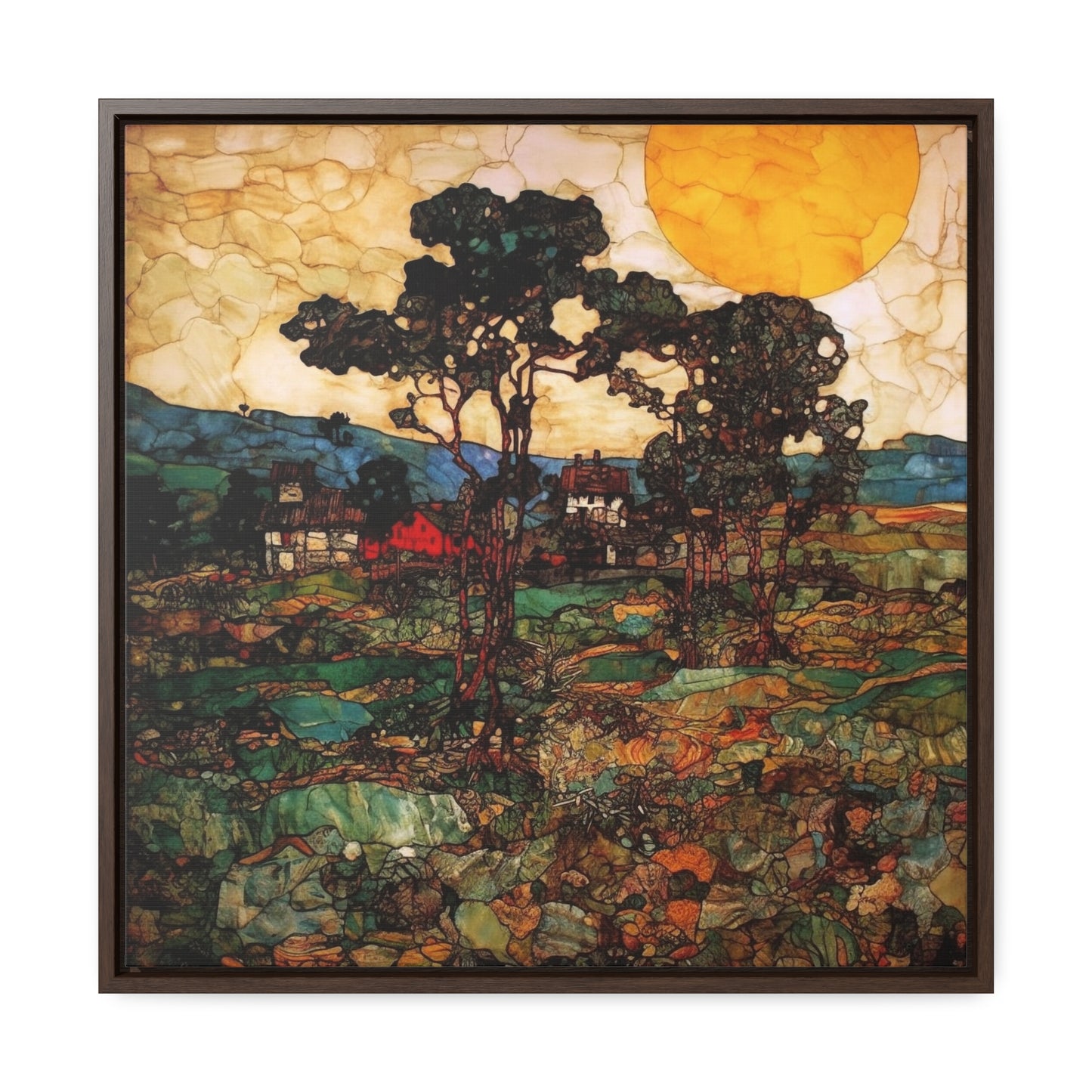 Land of the Sun 45, Valentinii, Gallery Canvas Wraps, Square Frame