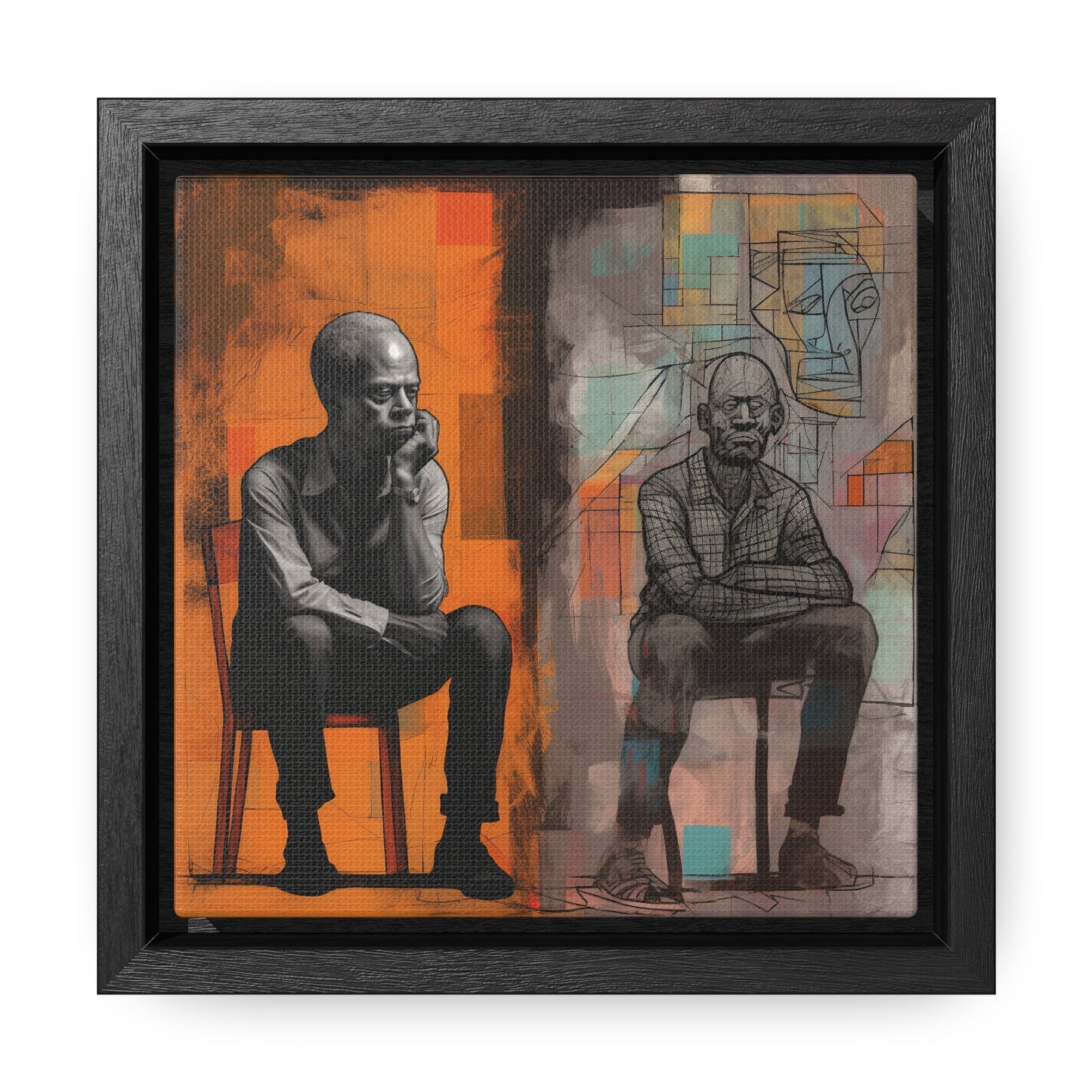Sit and Listen, Gallery Canvas Wraps, Square Frame