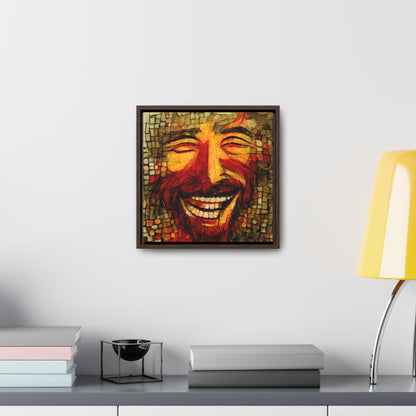 Jesus smiling 4, Valentinii, Gallery Canvas Wraps, Square Frame