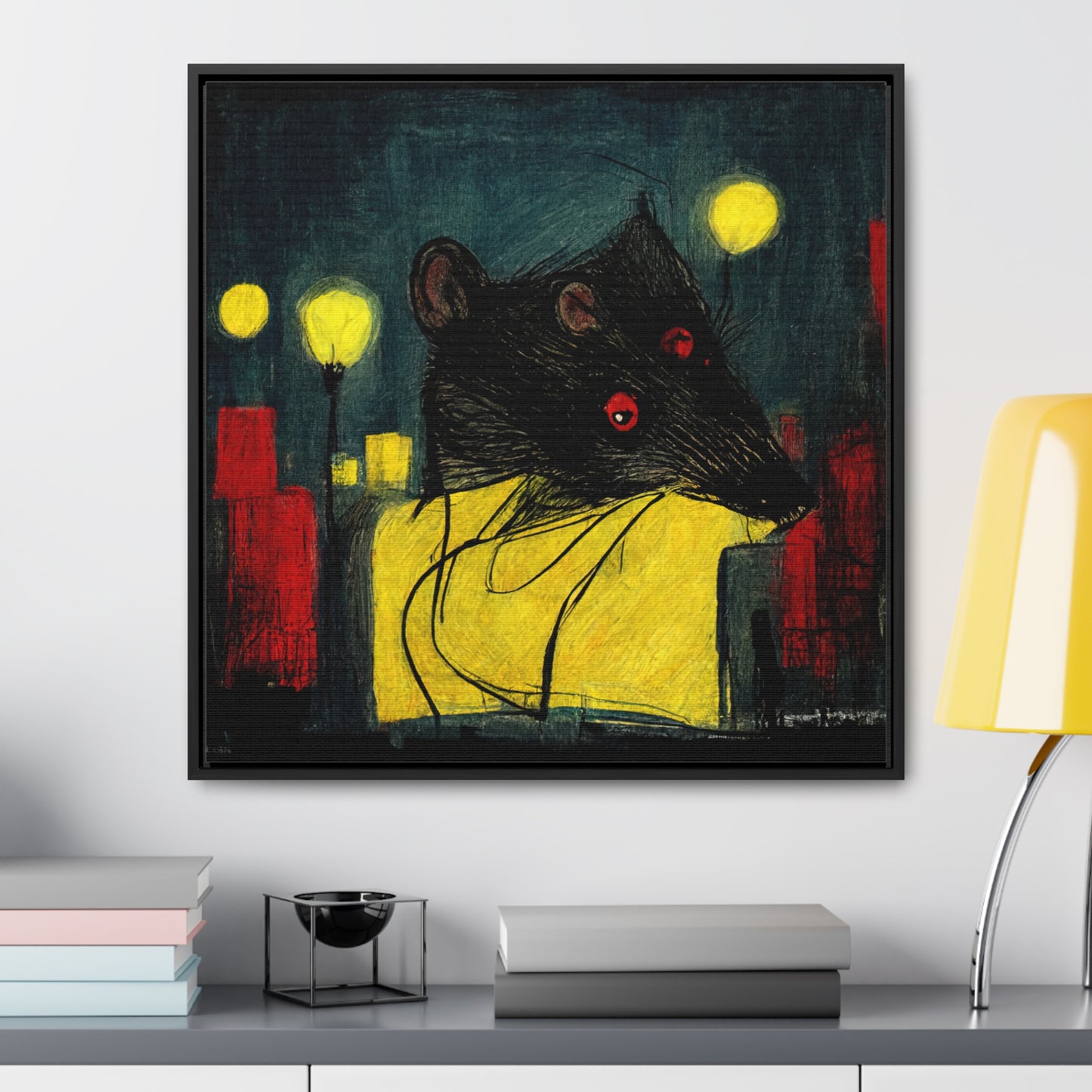 Urban Rat 5, Valentinii, Gallery Canvas Wraps, Square Frame