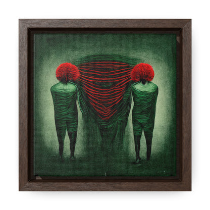 Loneliness Green Red 4, Valentinii, Gallery Canvas Wraps, Square Frame