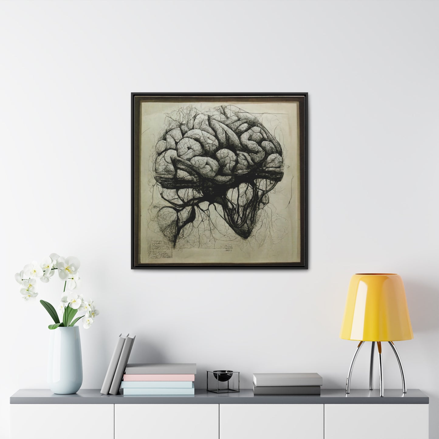 Brain 55, Valentinii, Gallery Canvas Wraps, Square Frame