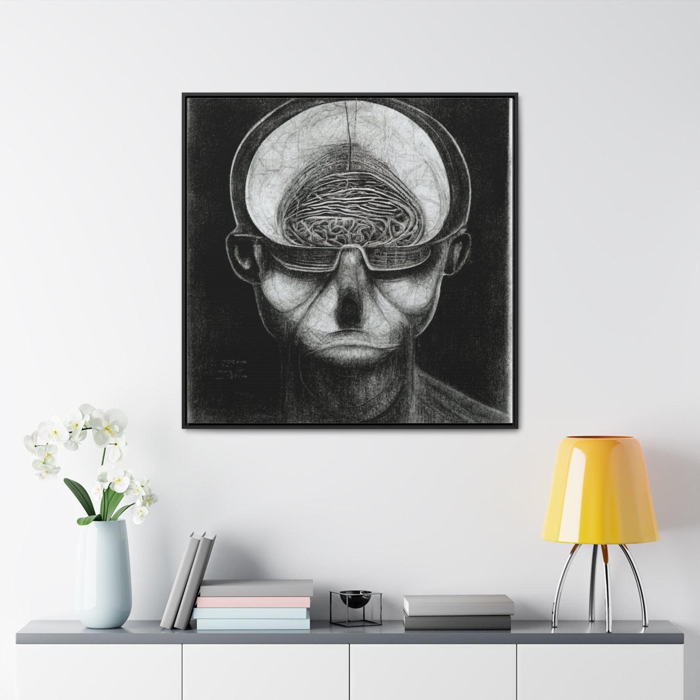 Brain 46, Valentinii, Gallery Canvas Wraps, Square Frame