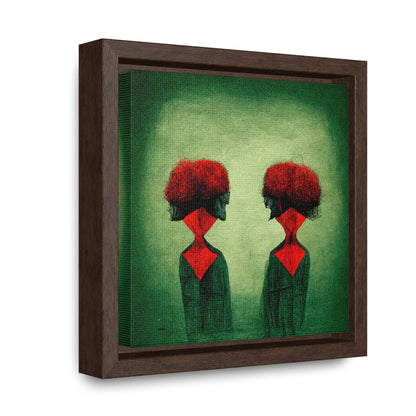 Loneliness Green Red 29, Valentinii, Gallery Canvas Wraps, Square Frame