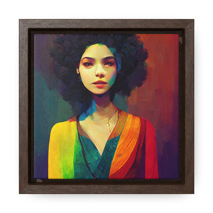 Lady's faces 24, Valentinii, Gallery Canvas Wraps, Square Frame