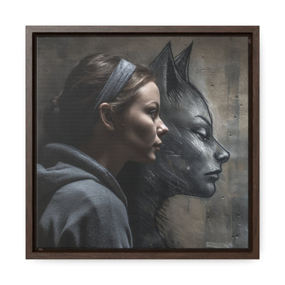 Cat Woman 19, Gallery Canvas Wraps, Square Frame