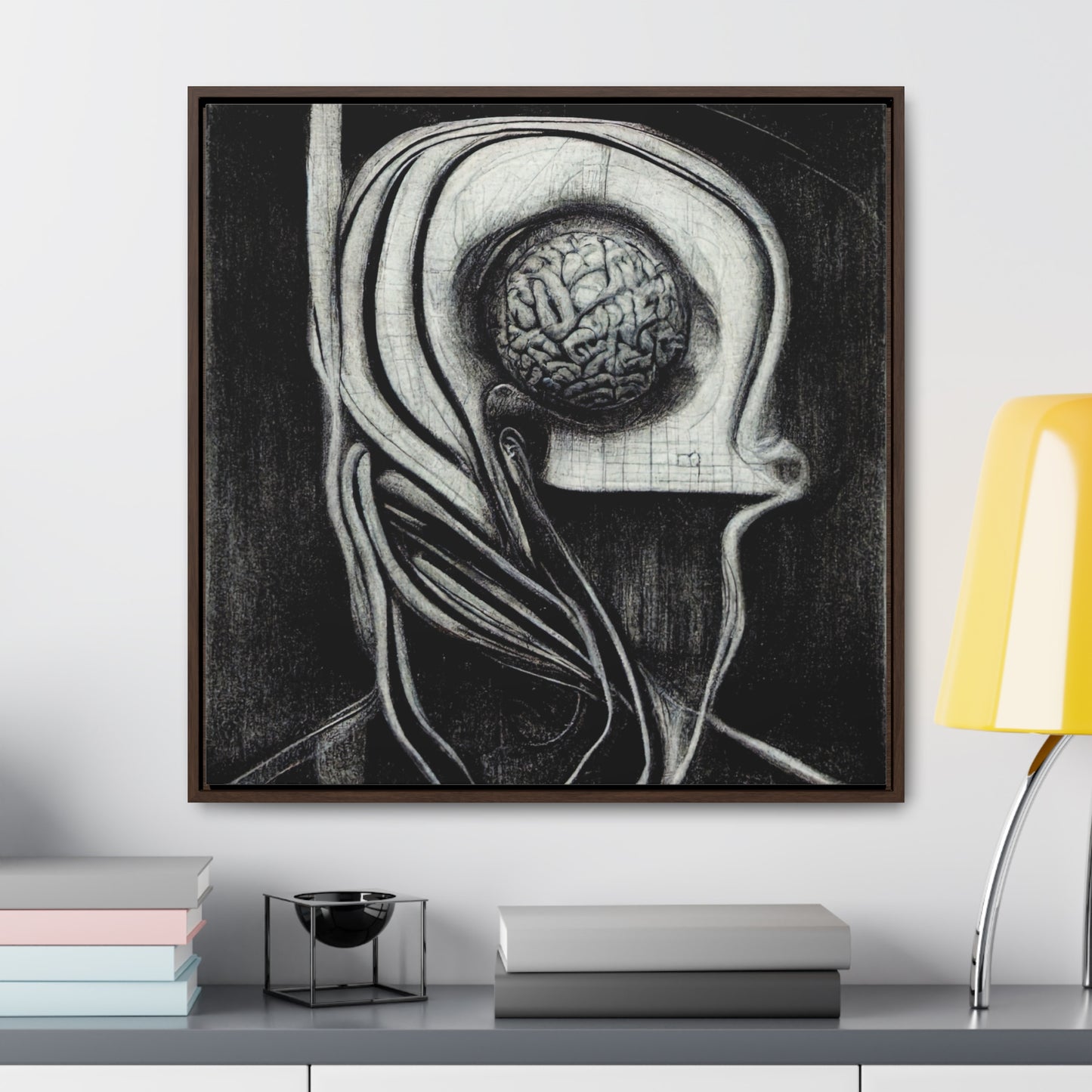 Brain 23, Valentinii, Gallery Canvas Wraps, Square Frame