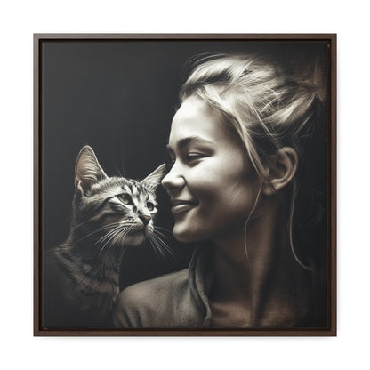 Cat Woman 31, Gallery Canvas Wraps, Square Frame