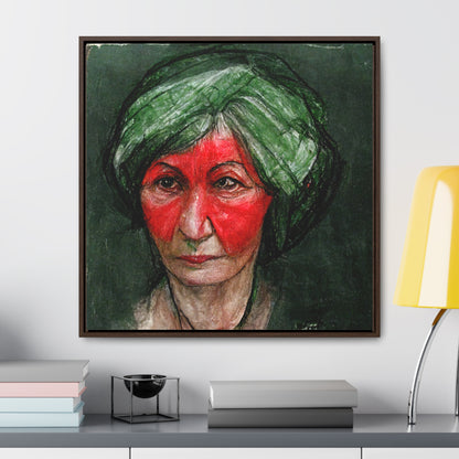 Loneliness Green Red 41, Valentinii, Gallery Canvas Wraps, Square Frame