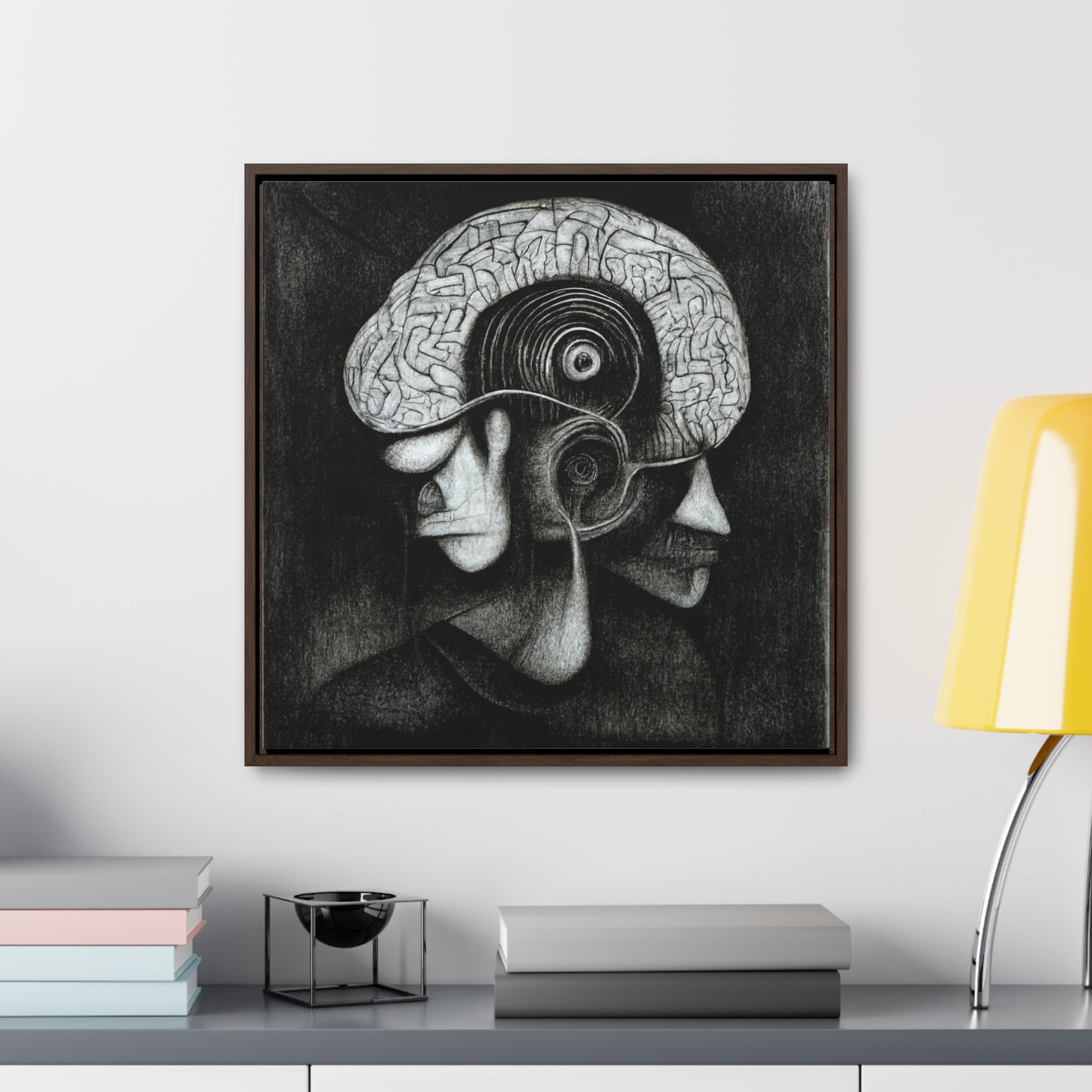 Brain 6, Valentinii, Gallery Canvas Wraps, Square Frame