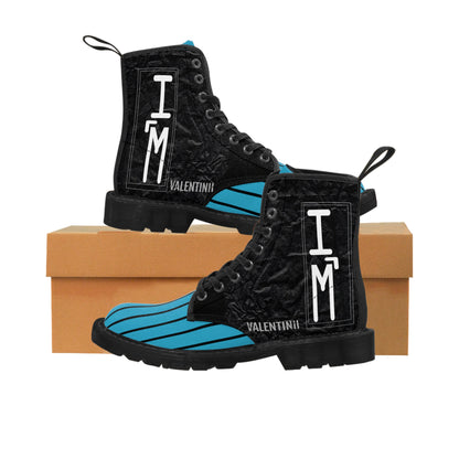 I'm, LINE, Men's Canvas Boots, Turquoise