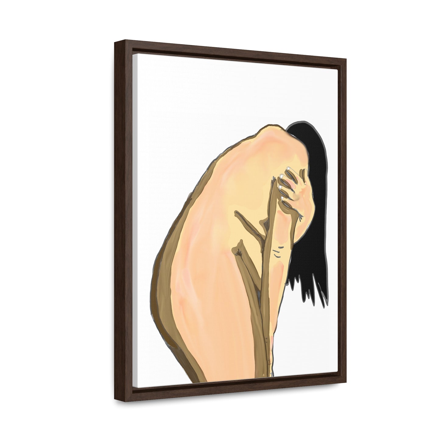 Sorrowful Woman, Original Eduard Pavel, Gallery Canvas Wraps, Vertical Frame