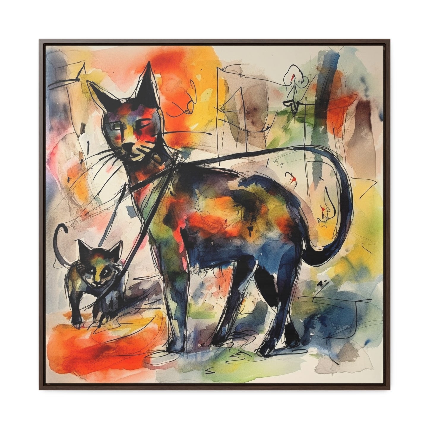 Cat 72, Gallery Canvas Wraps, Square Frame