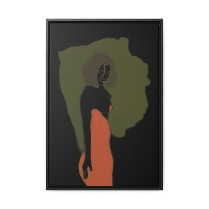 Lady in Red, Original Eduard Pavel, Gallery Canvas Wraps, Vertical Frame