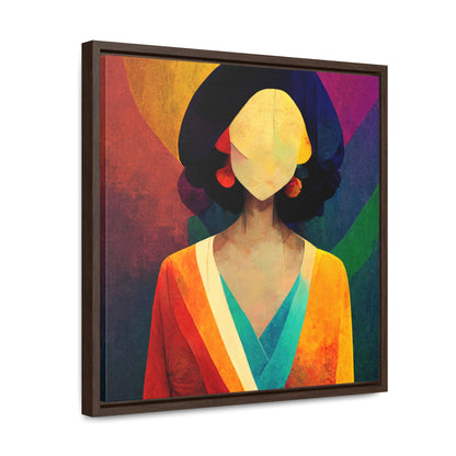 Lady's faces, Valentinii, Gallery Canvas Wraps, Square Frame