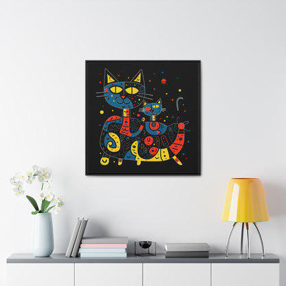 Cat 128, Gallery Canvas Wraps, Square Frame