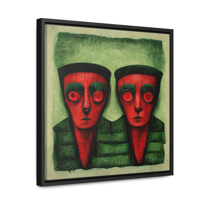 Loneliness Green Red 16, Valentinii, Gallery Canvas Wraps, Square Frame