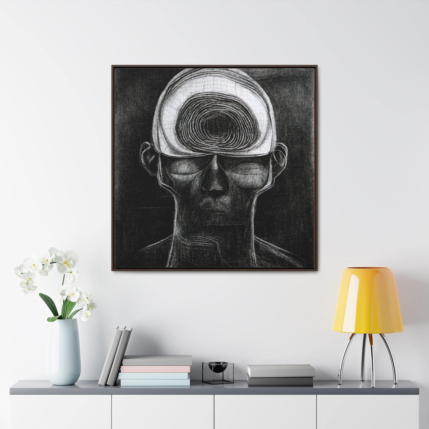 Brain 19, Valentinii, Gallery Canvas Wraps, Square Frame