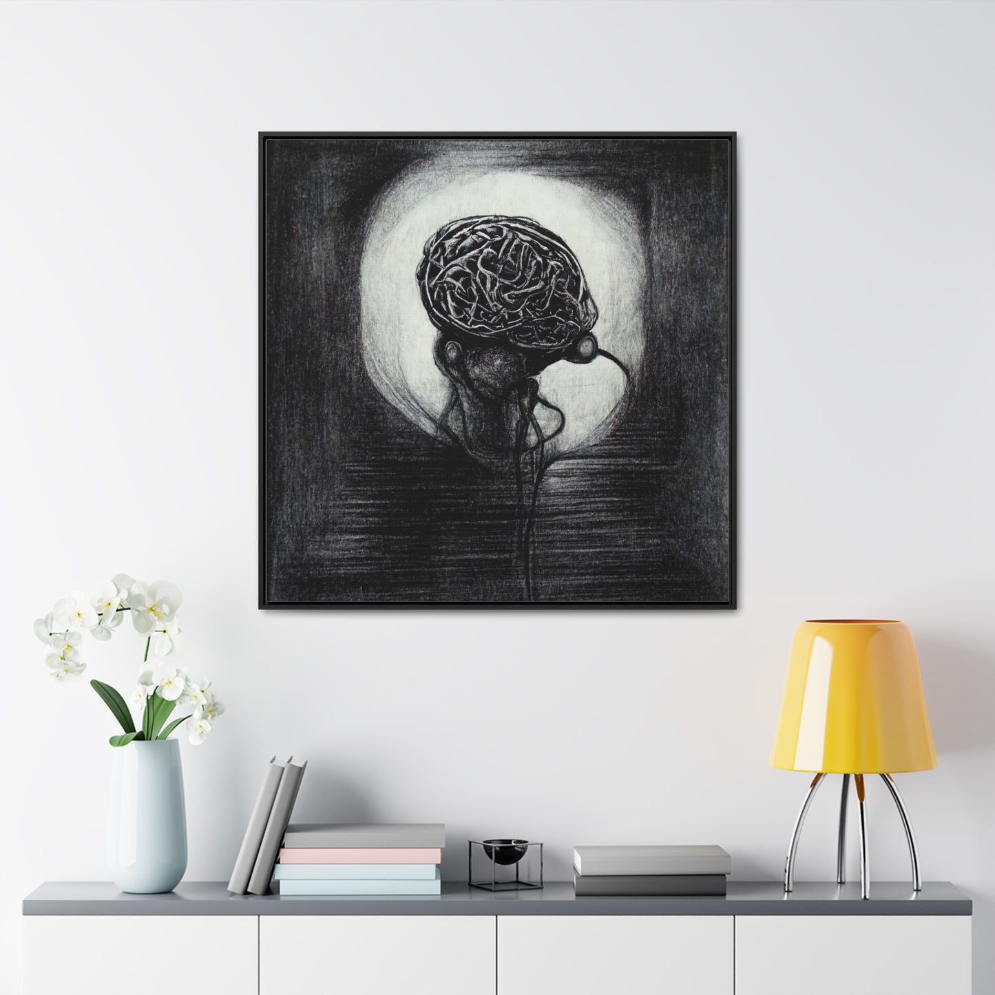 Brain 18, Valentinii, Gallery Canvas Wraps, Square Frame