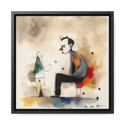 Sad Man 3, Valentinii, Gallery Canvas Wraps, Square Frame