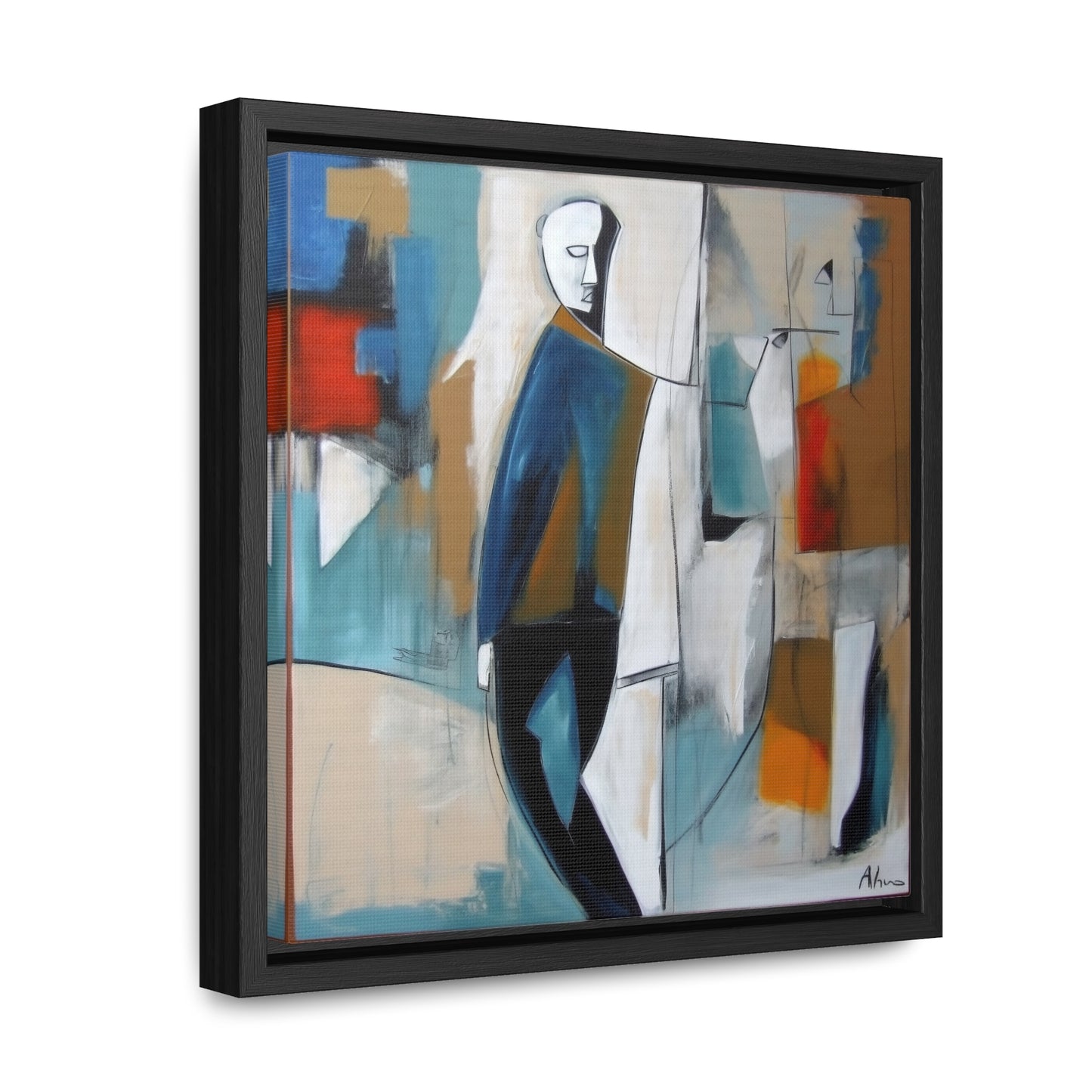 Sad Man 25, Valentinii, Gallery Canvas Wraps, Square Frame