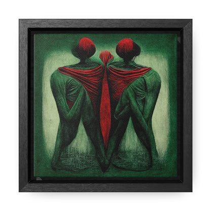 Loneliness Green Red 3, Valentinii, Gallery Canvas Wraps, Square Frame