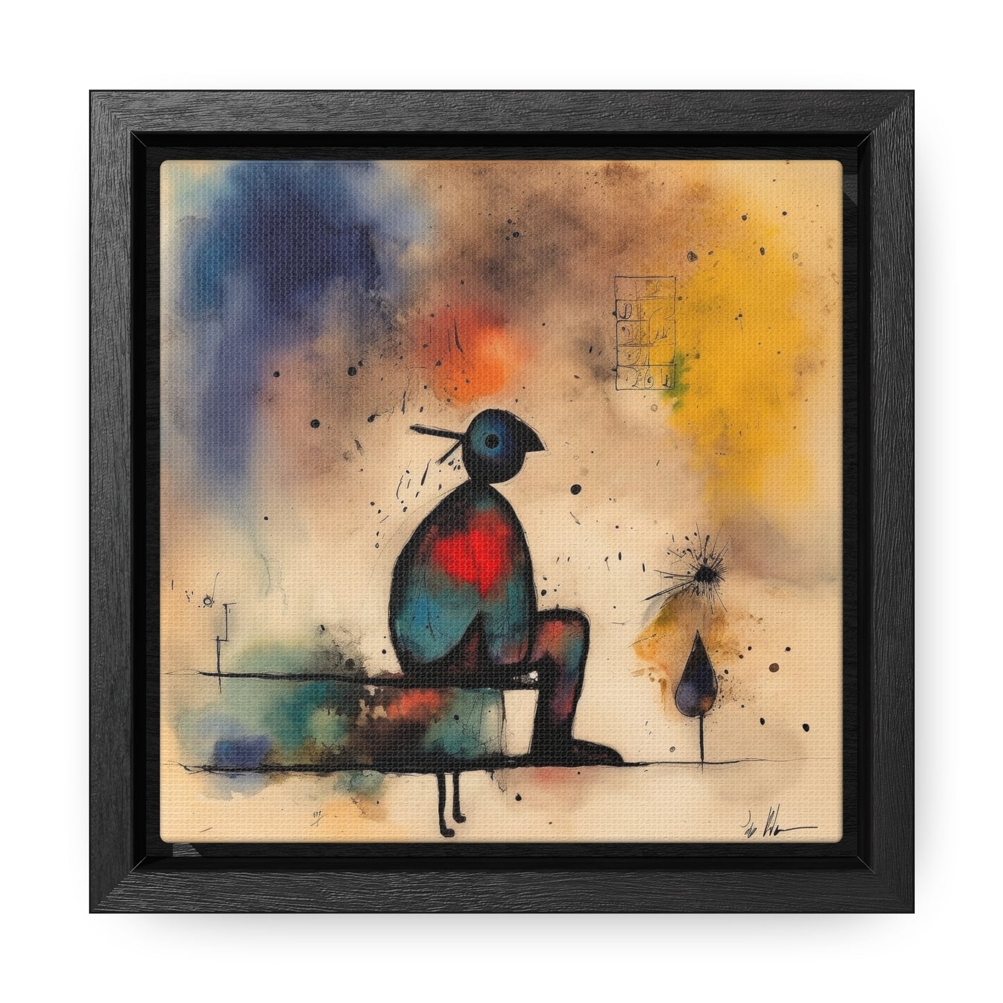 Sad Man 4, Valentinii, Gallery Canvas Wraps, Square Frame