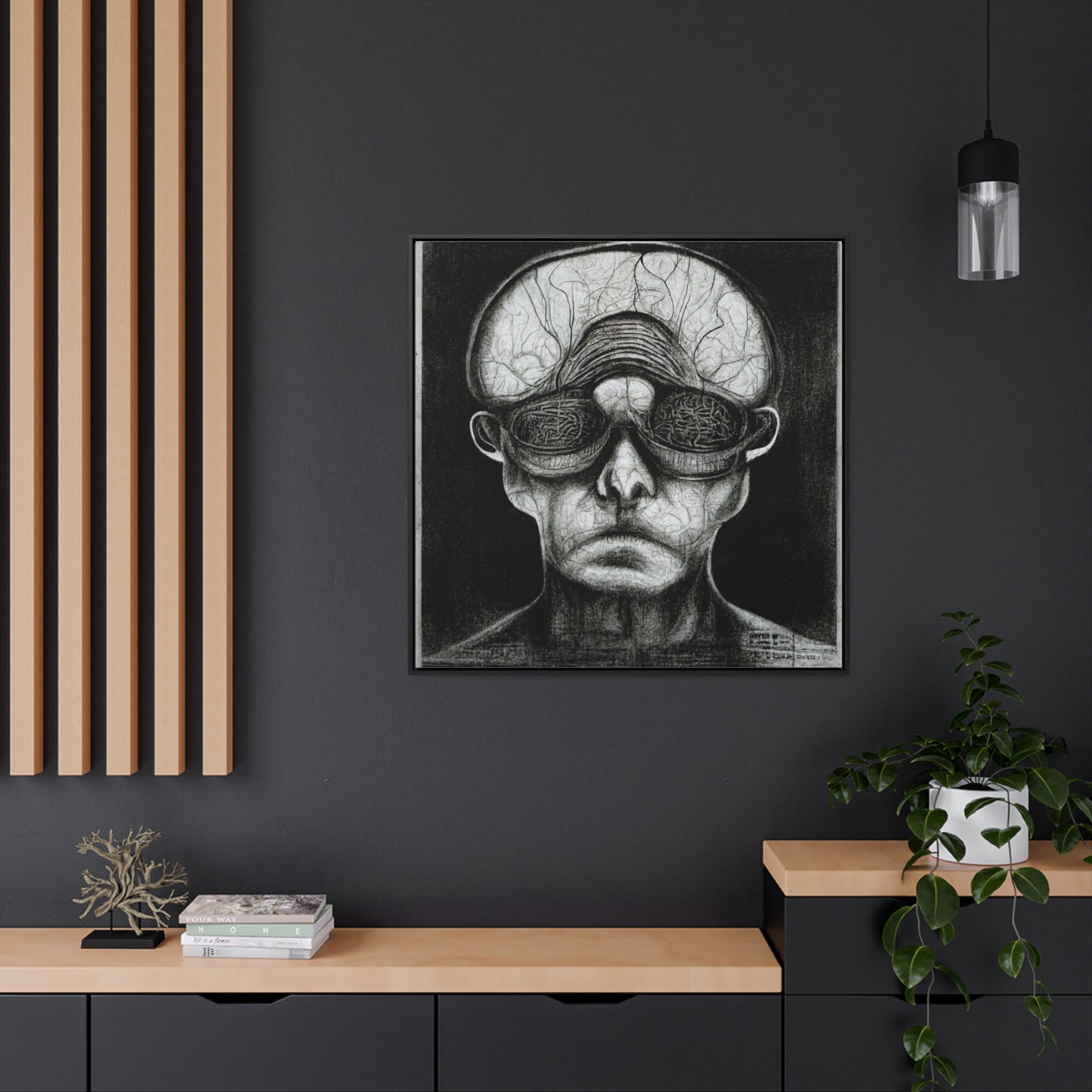 Brain 36, Valentinii, Gallery Canvas Wraps, Square Frame